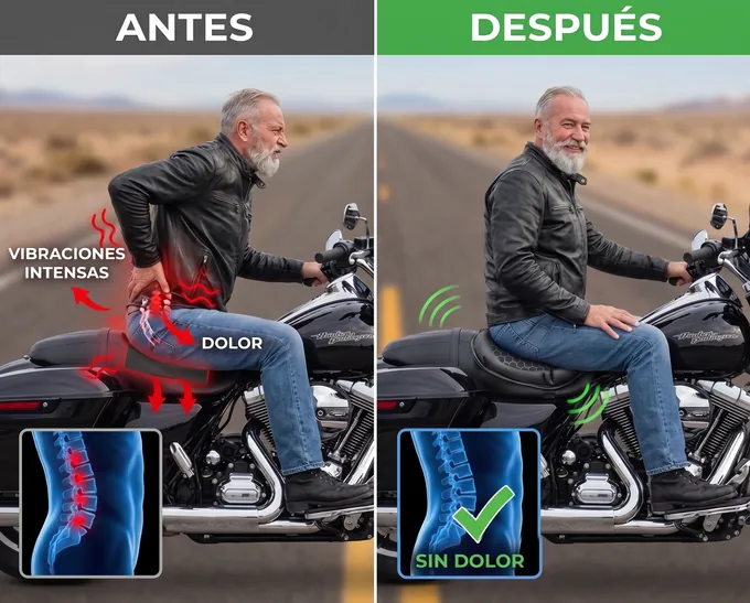 Antes / después: vibraciones y dolor lumbar frente a una postura sin dolor con SelleZen